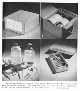 Plasma was vacuum-sealed into glass bottles and shipped in boxes of 6.