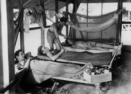 Soldiers recovering of malaria in this Guadalcanal treatment facility. Source:  www.nydailynews.com